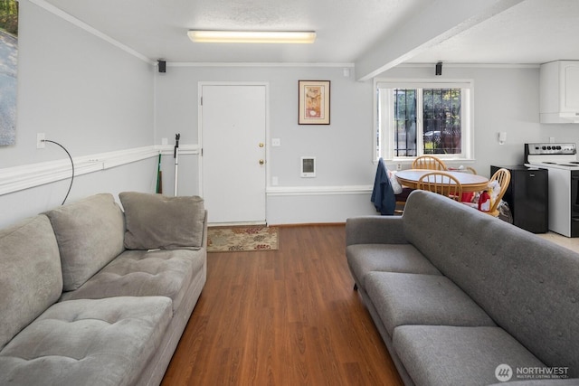 3235 33rd Ave S, Seattle, WA 98144 - living room featuring wood finished floors and ornamental molding