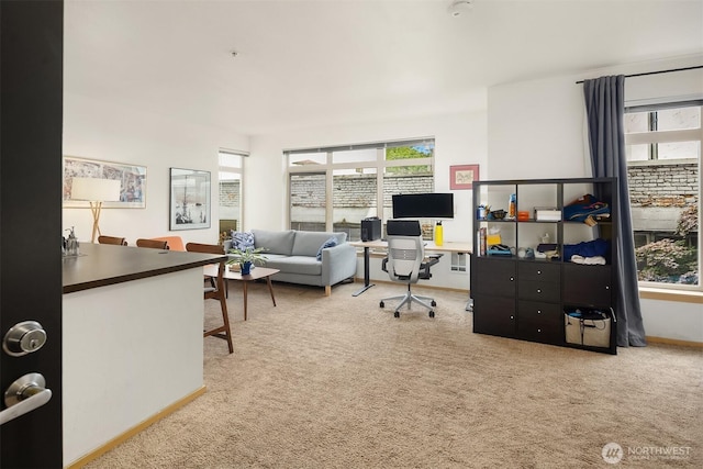 1610 Belmont Ave Unit 314, Seattle, WA 98122 - office area with carpet floors and baseboards
