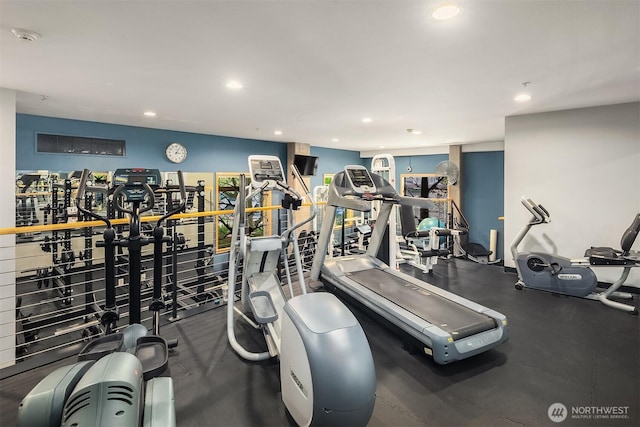 1610 Belmont Ave Unit 314, Seattle, WA 98122 - exercise room featuring recessed lighting