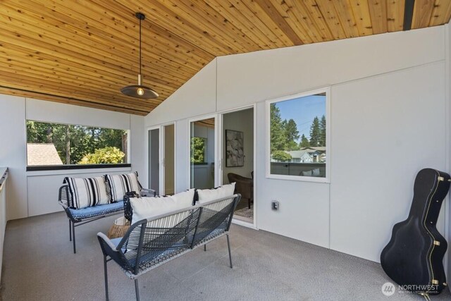 12046 5th Ave NE, Seattle, WA 98125 - view of patio featuring an outdoor living space