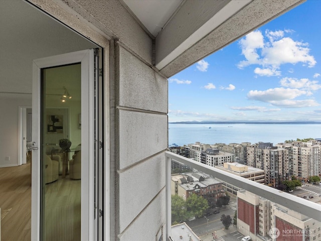 121 Vine St Unit 2405, Seattle, WA 98121 - balcony with a water view and a view of city