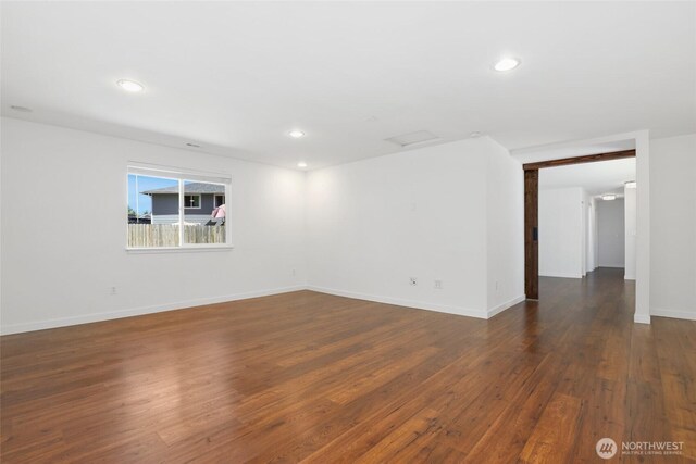 11950 SE 253rd St, Kent, WA 98030 - unfurnished room featuring dark wood-type flooring and recessed lighting