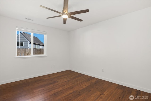 11950 SE 253rd St, Kent, WA 98030 - unfurnished room featuring dark wood-type flooring and a ceiling fan