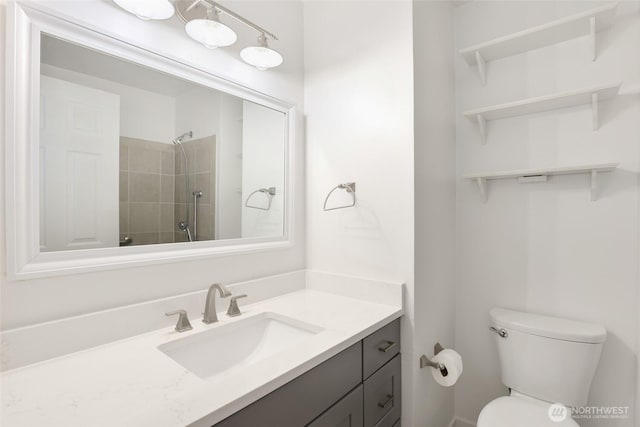 11950 SE 253rd St, Kent, WA 98030 - bathroom featuring vanity and tiled shower