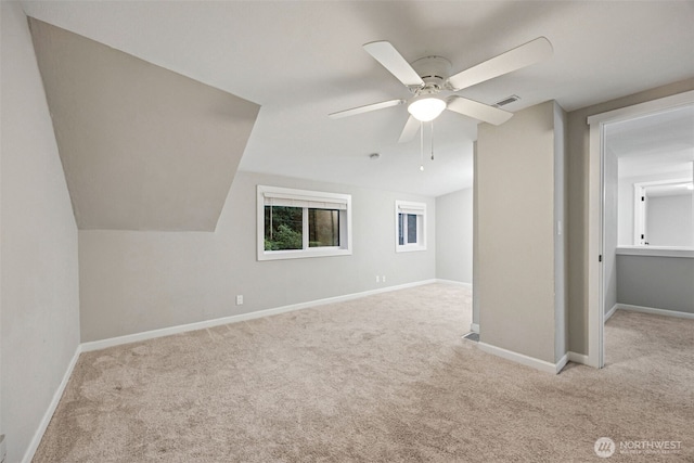 1524 26th Ave NE, Olympia, WA 98506 - bonus room with carpet floors, vaulted ceiling, and ceiling fan