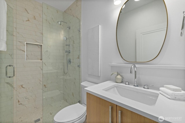 233 19th Ave, Kirkland, WA 98033 - bathroom featuring a shower stall and vanity