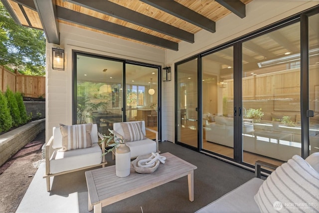 233 19th Ave, Kirkland, WA 98033 - view of patio / terrace with ceiling fan and french doors