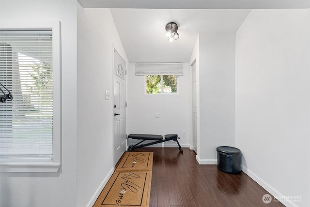 1501 58th Ave NE, Tacoma, WA 98422 - hallway with dark wood-style flooring and baseboards