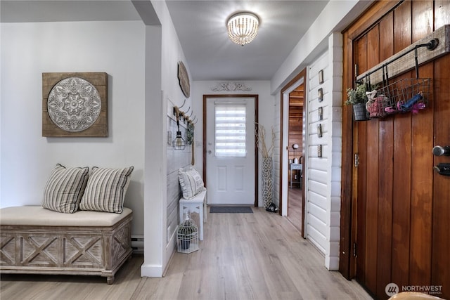 724 Walters Ln, Point Roberts, WA 98281 - doorway with light wood-style floors and baseboards