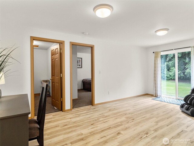 15428 Bornstein Ln SE, Yelm, WA 98597 - unfurnished office featuring light wood-style flooring