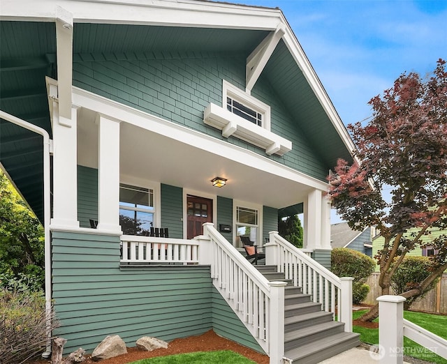 4010 Interlake Ave N, Seattle, WA 98103 - view of front of property featuring covered porch and stairway