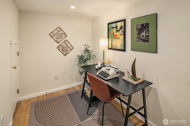 4010 Interlake Ave N, Seattle, WA 98103 - office area featuring wood finished floors and recessed lighting