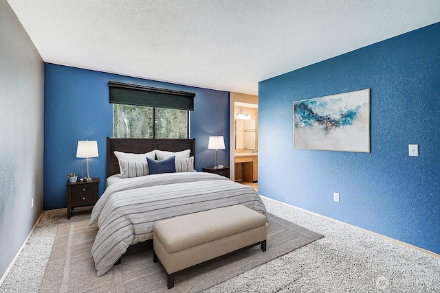 31107 11th Pl SW, Federal Way, WA 98023 - carpeted bedroom with a textured wall, a textured ceiling, and ensuite bathroom