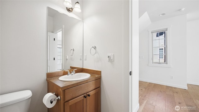 208 Sagebrook Ln, Cle Elum, WA 98922 - half bathroom featuring vanity and wood-type flooring