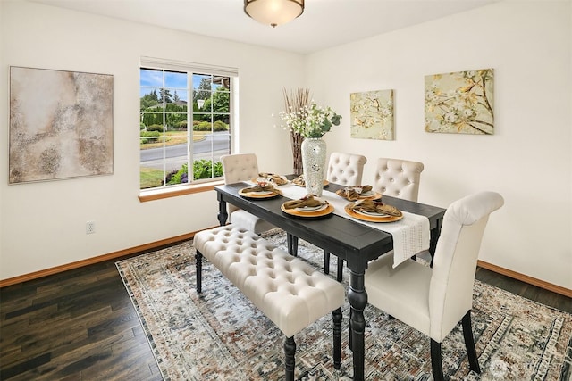 12820 SE 243rd St, Kent, WA 98030 - dining room with dark wood-style flooring and baseboards