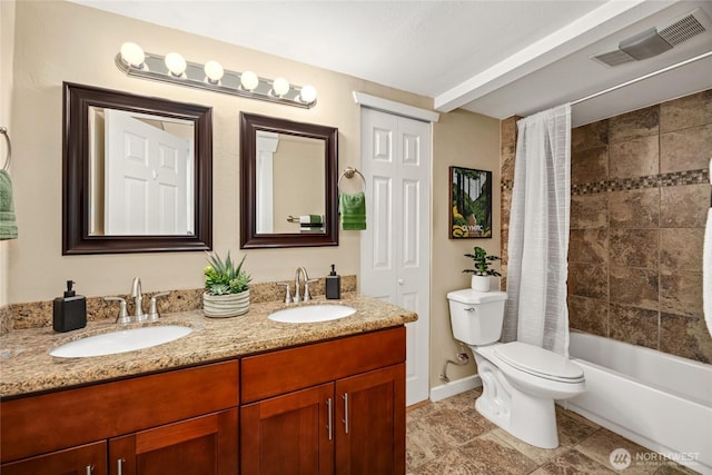 1339 N 167th St, Shoreline, WA 98133 - full bathroom with double vanity and shower / bath combo