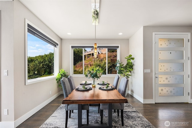 1422 Browns Point Blvd, Tacoma, WA 98422 - dining room featuring dark wood finished floors and recessed lighting