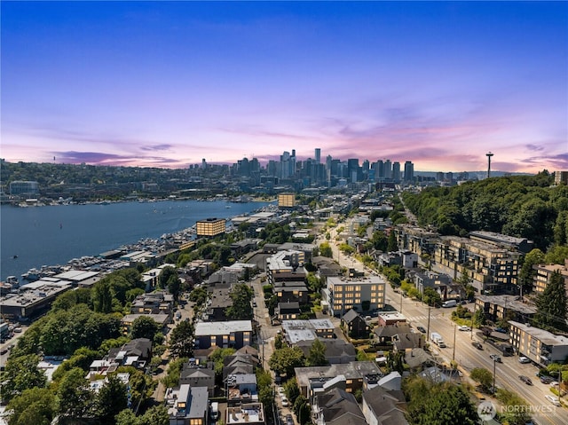 2035 Waverly Pl N, Seattle, WA 98109 - bird's eye view of city skyline and a large body of water