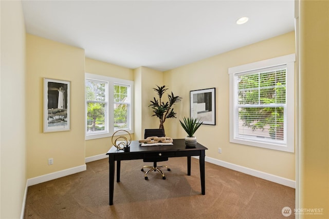 2218 Cascade Ct, Anacortes, WA 98221 - office area with carpet floors and recessed lighting