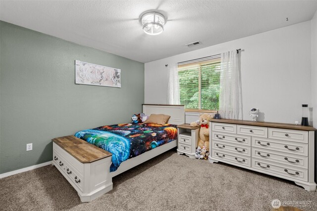19221 Patterson Rd E, Orting, WA 98360 - bedroom with carpet flooring and a textured ceiling