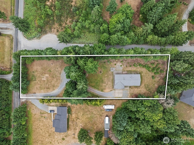 19221 Patterson Rd E, Orting, WA 98360 - aerial view of property's location featuring property boundaries highlighted