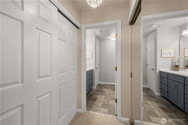 23501 112th Ave SE Unit F103, Kent, WA 98031 - hallway with baseboards