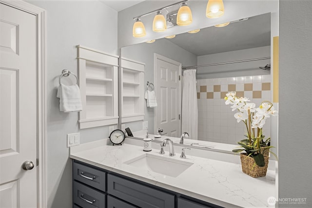 23501 112th Ave SE Unit F103, Kent, WA 98031 - full bath featuring vanity and a shower with curtain