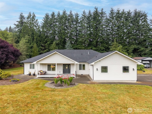 10 Legacy Ln, Elma, WA 98541 - back of house with a porch and a yard