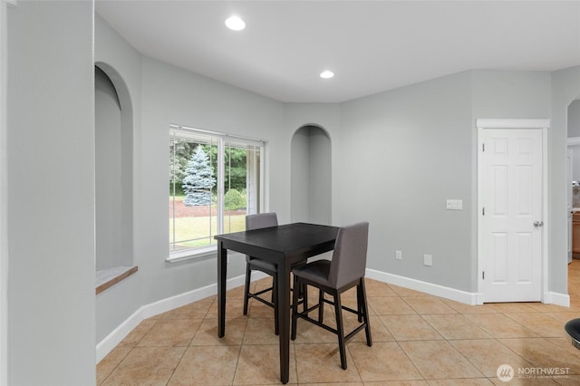 10 Legacy Ln, Elma, WA 98541 - dining room with recessed lighting, light tile patterned floors, and arched walkways