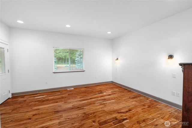 10 Legacy Ln, Elma, WA 98541 - unfurnished room featuring wood finished floors and recessed lighting