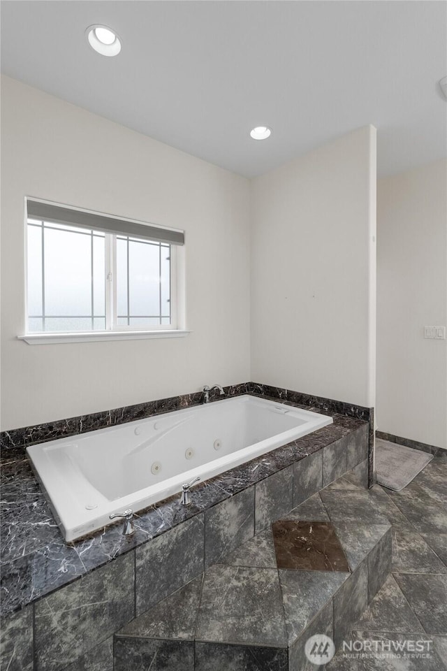 10 Legacy Ln, Elma, WA 98541 - bathroom with a whirlpool tub and stone finish floors