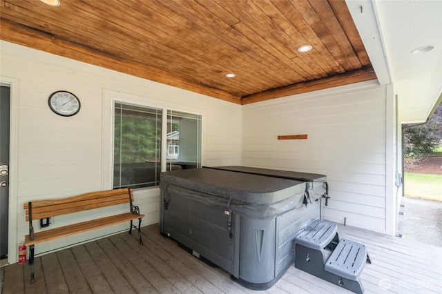 10 Legacy Ln, Elma, WA 98541 - wooden terrace featuring a hot tub