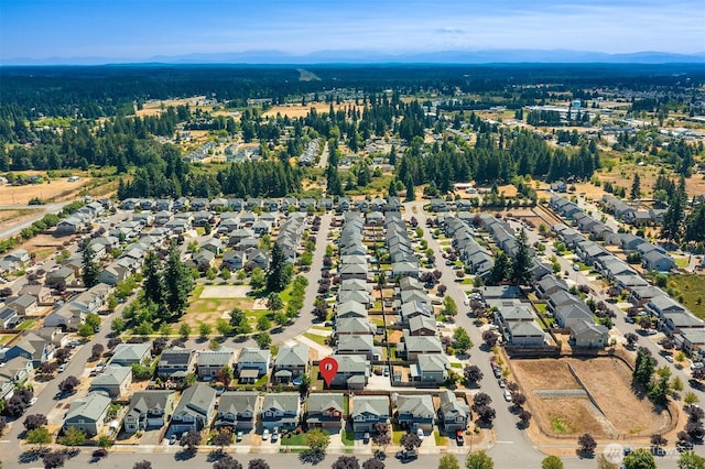 15230 Kayla St SE, Yelm, WA 98597 - aerial overview of property's location with nearby suburban area
