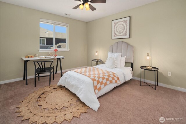 15230 Kayla St SE, Yelm, WA 98597 - bedroom featuring carpet and a ceiling fan