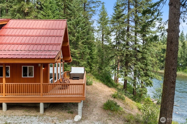 18725 River Rd, Leavenworth, WA 98826 - wooden terrace featuring a water view