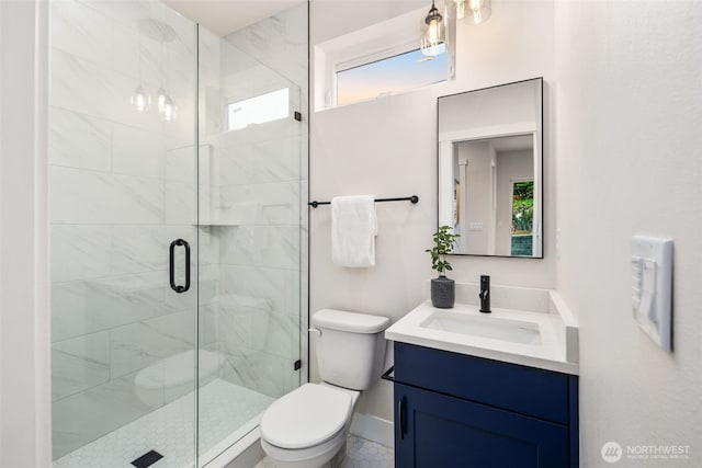 9692 51st Ave S, Seattle, WA 98118 - bathroom featuring vanity and a shower stall