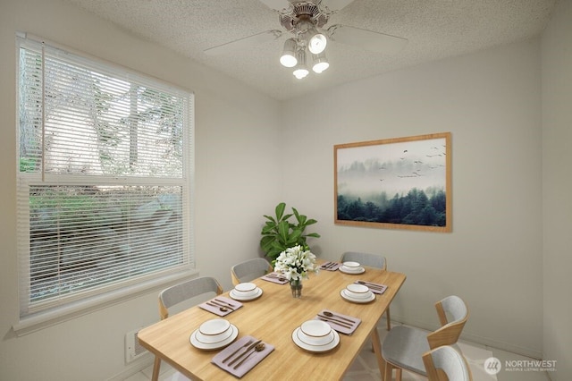 421 S 321st Pl Unit C4, Federal Way, WA 98003 - dining area with ceiling fan and a textured ceiling