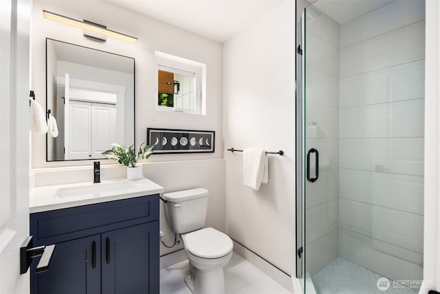 9694 51st Ave S, Seattle, WA 98118 - bathroom with vanity and a shower stall