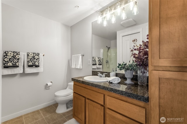 2607 Western Ave Unit 655, Seattle, WA 98121 - bathroom with vanity, a shower, and tile patterned flooring