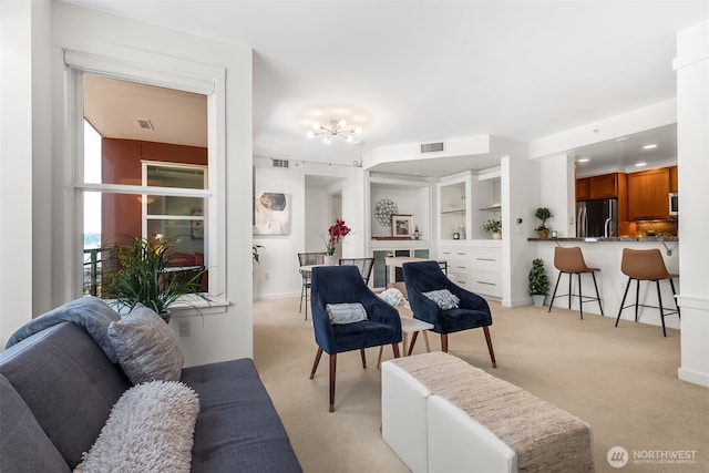 2607 Western Ave Unit 655, Seattle, WA 98121 - living area featuring light colored carpet