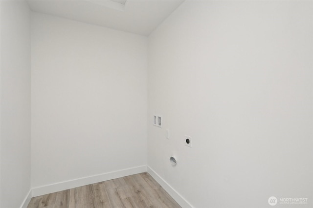 3102 44th Ave NE, Tacoma, WA 98422 - washroom featuring hookup for an electric dryer, light wood finished floors, and washer hookup