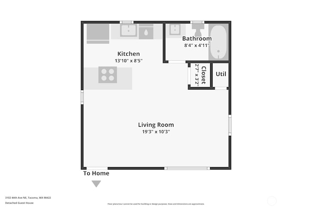 3102 44th Ave NE, Tacoma, WA 98422 - view of home floor plan