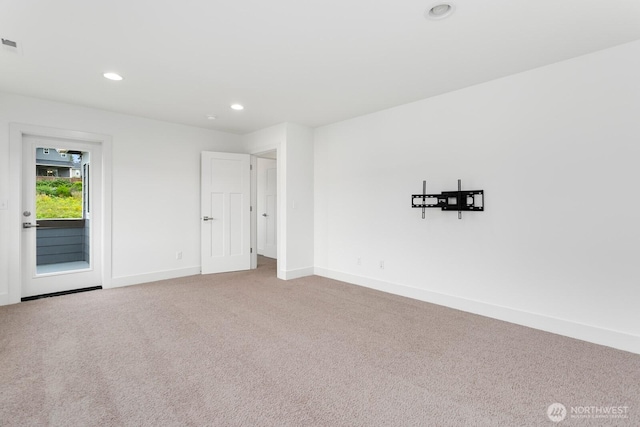 4214 223rd Pl SE, Bothell, WA 98021 - carpeted spare room featuring baseboards and recessed lighting