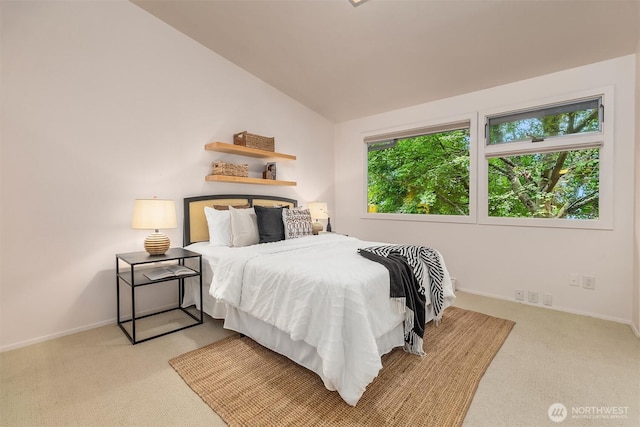 4148 Boulevard Pl, Mercer Island, WA 98040 - bedroom featuring light carpet and vaulted ceiling