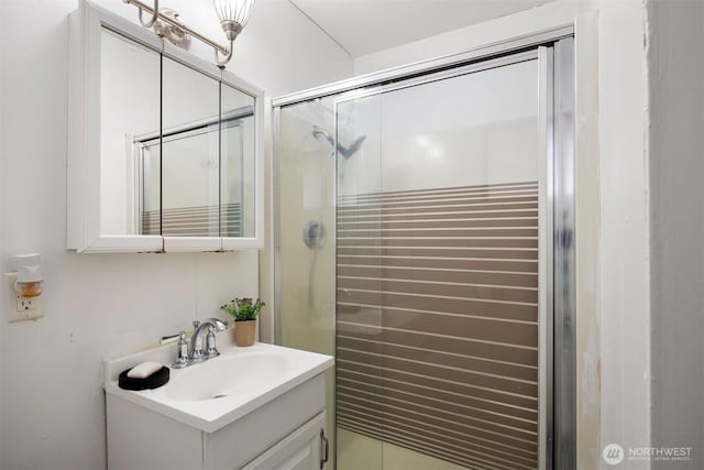 6819 Braker Way, Lynden, WA 98264 - bathroom with vanity and a stall shower