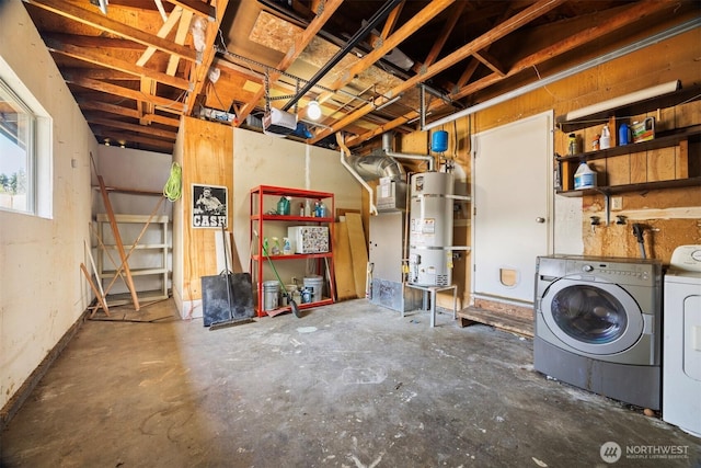 6819 Braker Way, Lynden, WA 98264 - below grade area with water heater and washer and clothes dryer