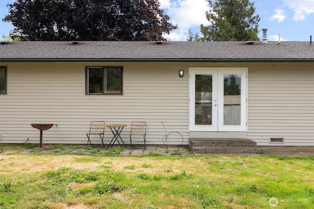 6819 Braker Way, Lynden, WA 98264 - rear view of house featuring french doors and a lawn