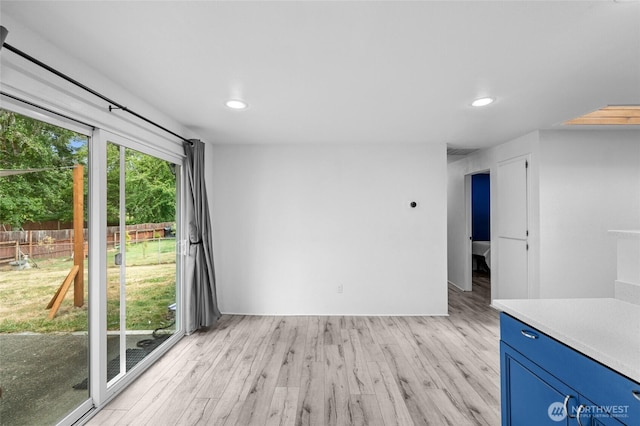 900 Dundee Rd NW, Olympia, WA 98502 - unfurnished room featuring light wood-style flooring and recessed lighting