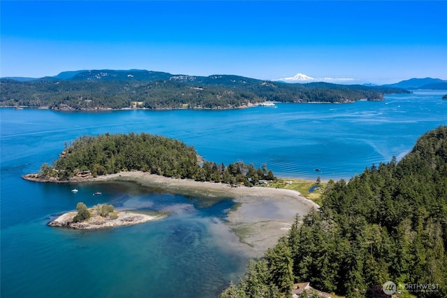 512 Broken Point Rd, Shaw Island, WA 98286 - aerial view of a water and mountain view