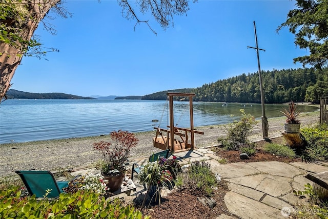 512 Broken Point Rd, Shaw Island, WA 98286 - water view featuring a heavily wooded area and mountains